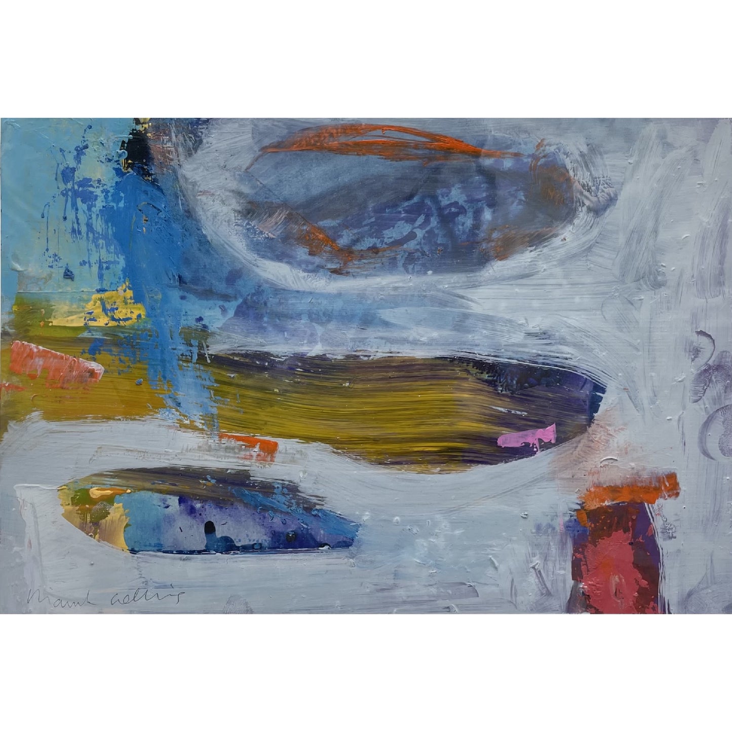 Niamh Collins - Small Abstract Painting on Paper: 9