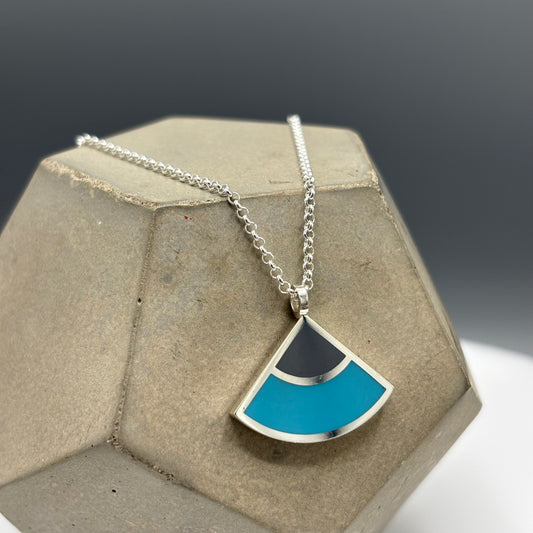Wilde Works – Sterling Silver and Resin 'New Quarter' Pendant
