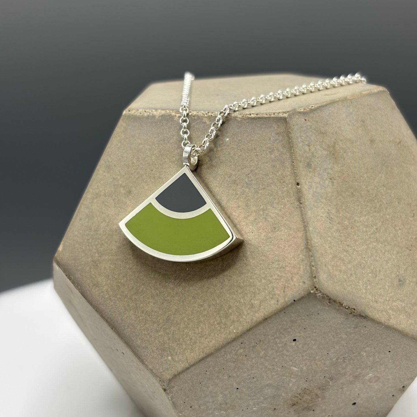 Wilde Works – Sterling Silver and Resin 'New Quarter' Pendant