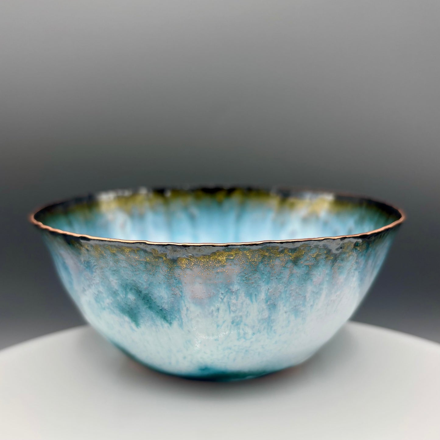 Cruan – Marino Enamelled Copper Bowl (Soft White II)