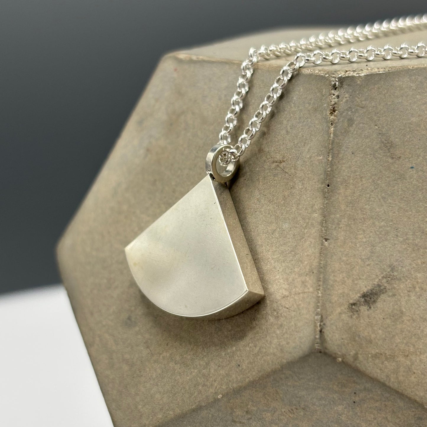 Wilde Works – Sterling Silver and Resin 'New Quarter' Pendant