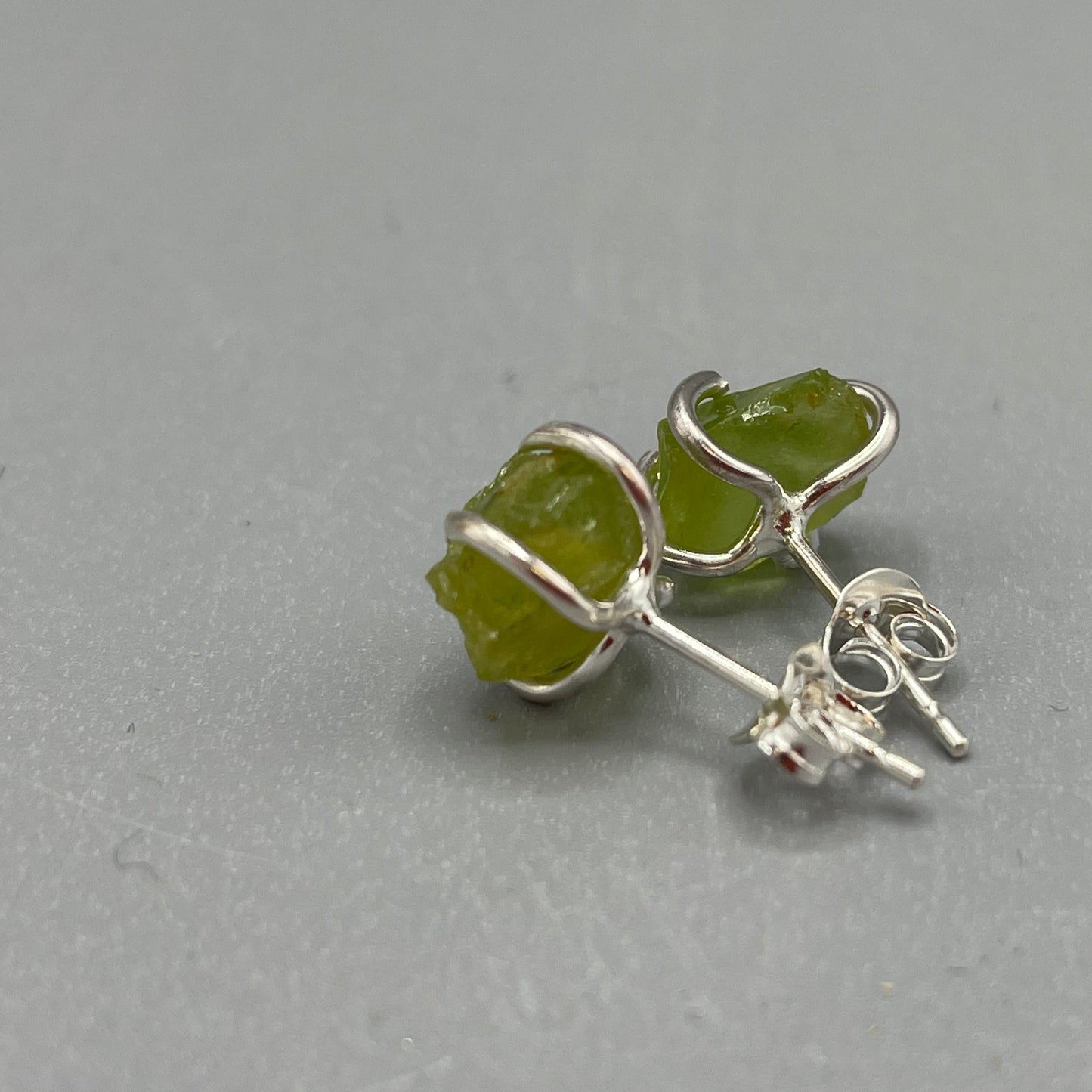 Caroline Stokesberry-Lee - Raw Peridot Earrings