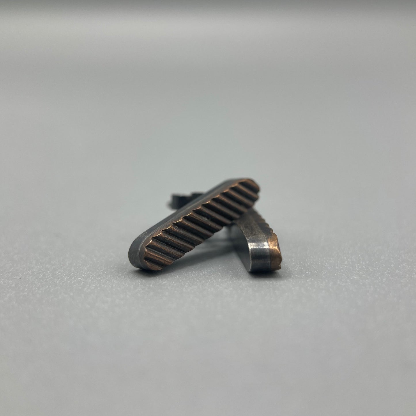 Papermetal - Corrugated Boxy Pill Stud Earrings (20mm)