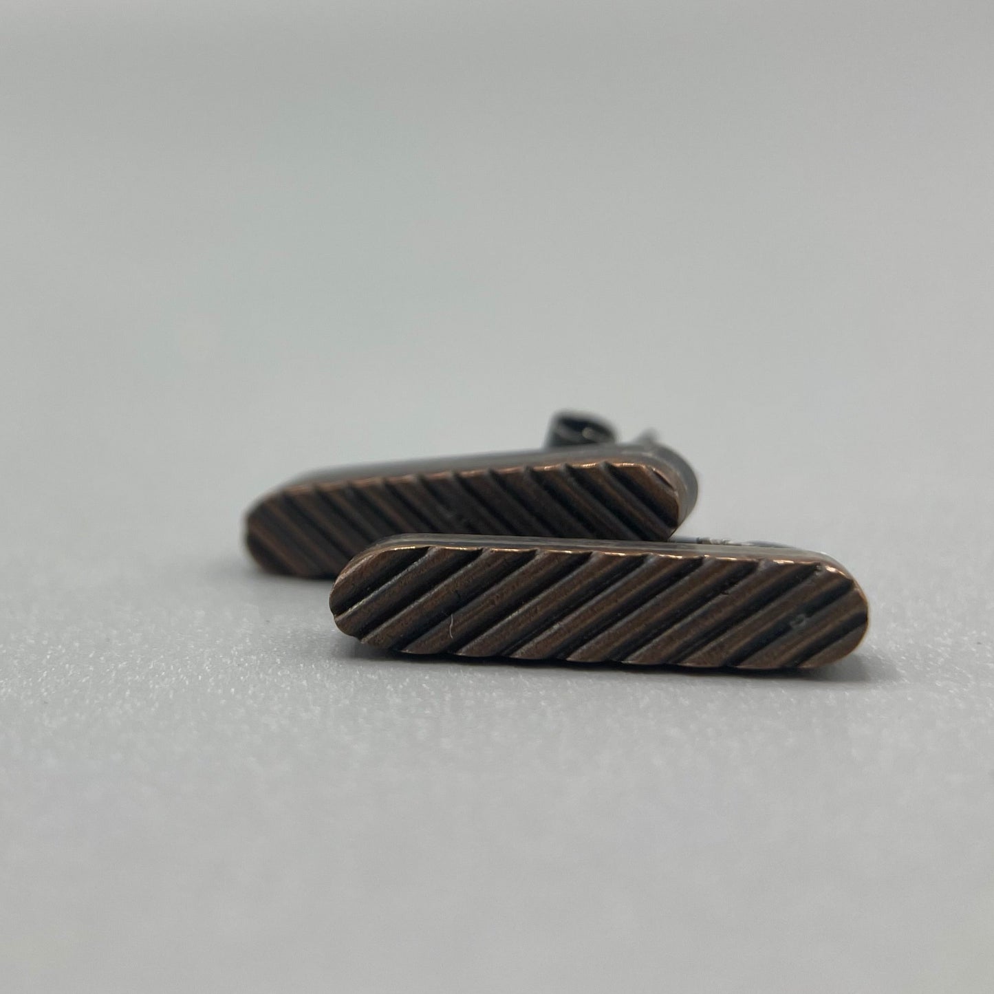 Papermetal - Corrugated Boxy Pill Stud Earrings (20mm)