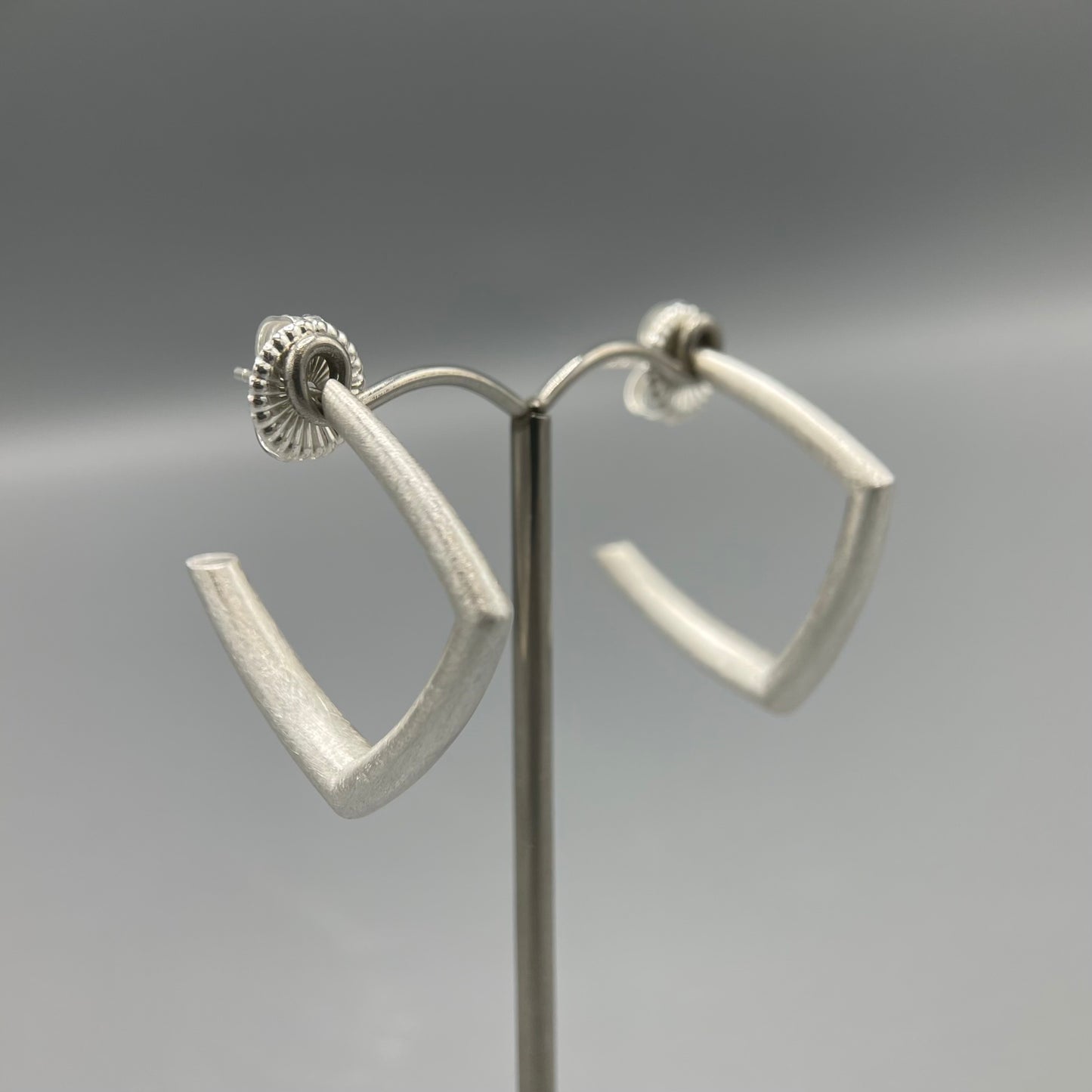 Sheng Zhang - 'Curved Curves' Rhombus Hoop Earrings
