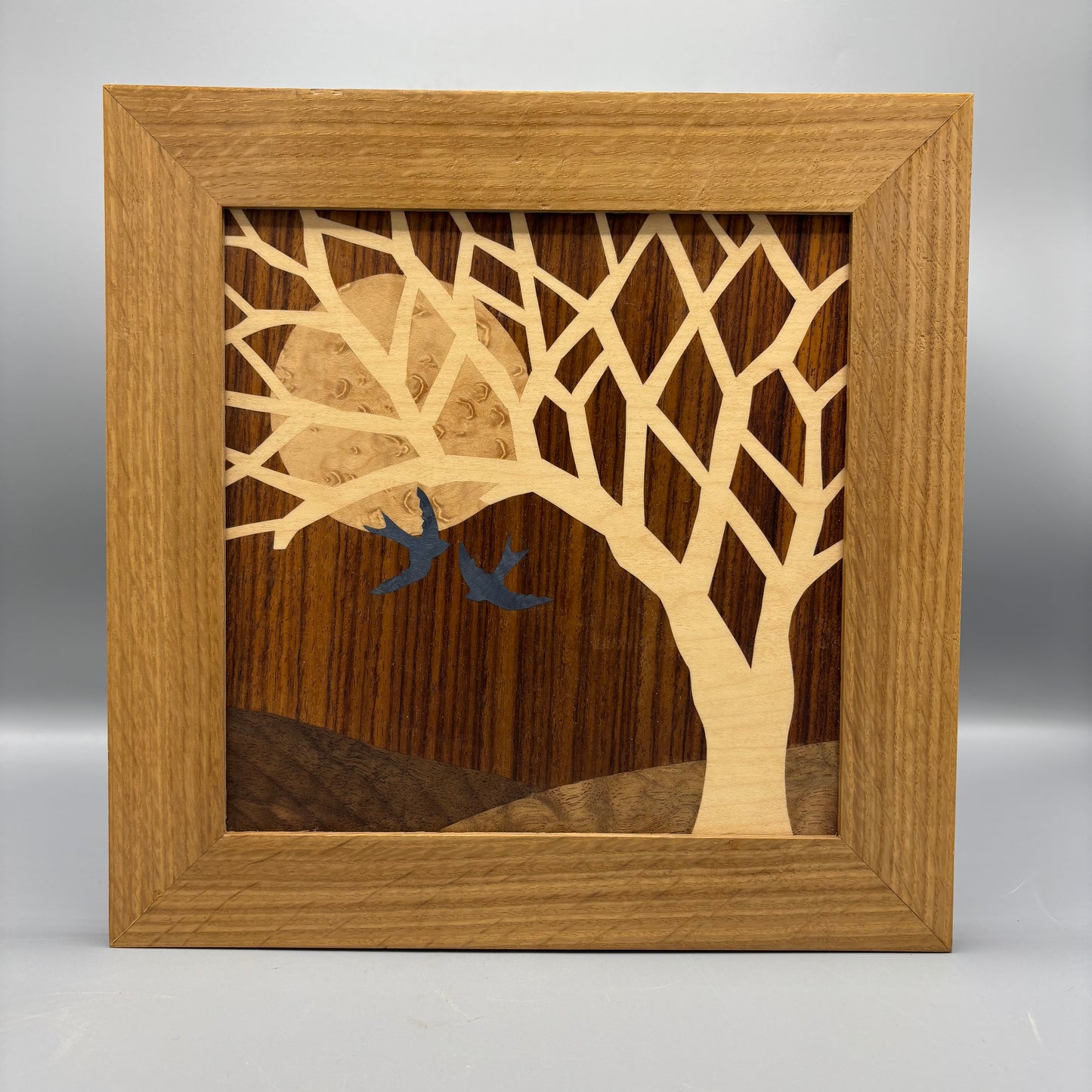 TT Designs – Evening Flight (Original Wooden Marquetry Wall Hanging)
