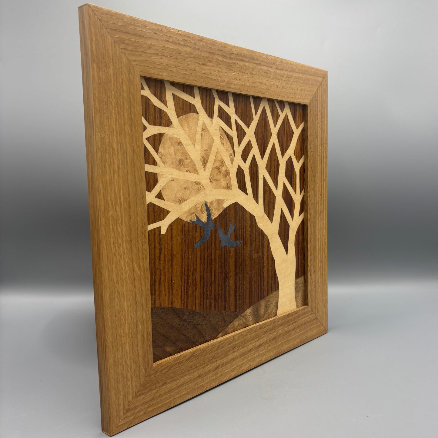 TT Designs – Evening Flight (Original Wooden Marquetry Wall Hanging)