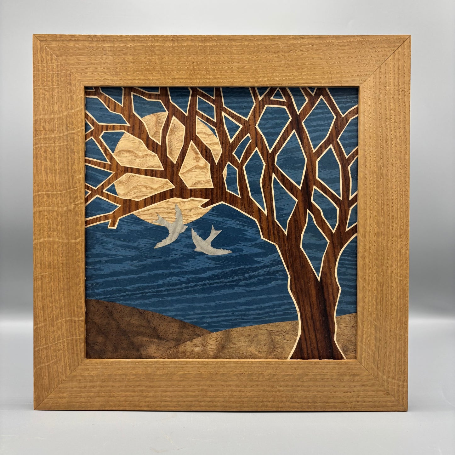 TT Designs – Silent Flight (Original Wooden Marquetry Wall Hanging)