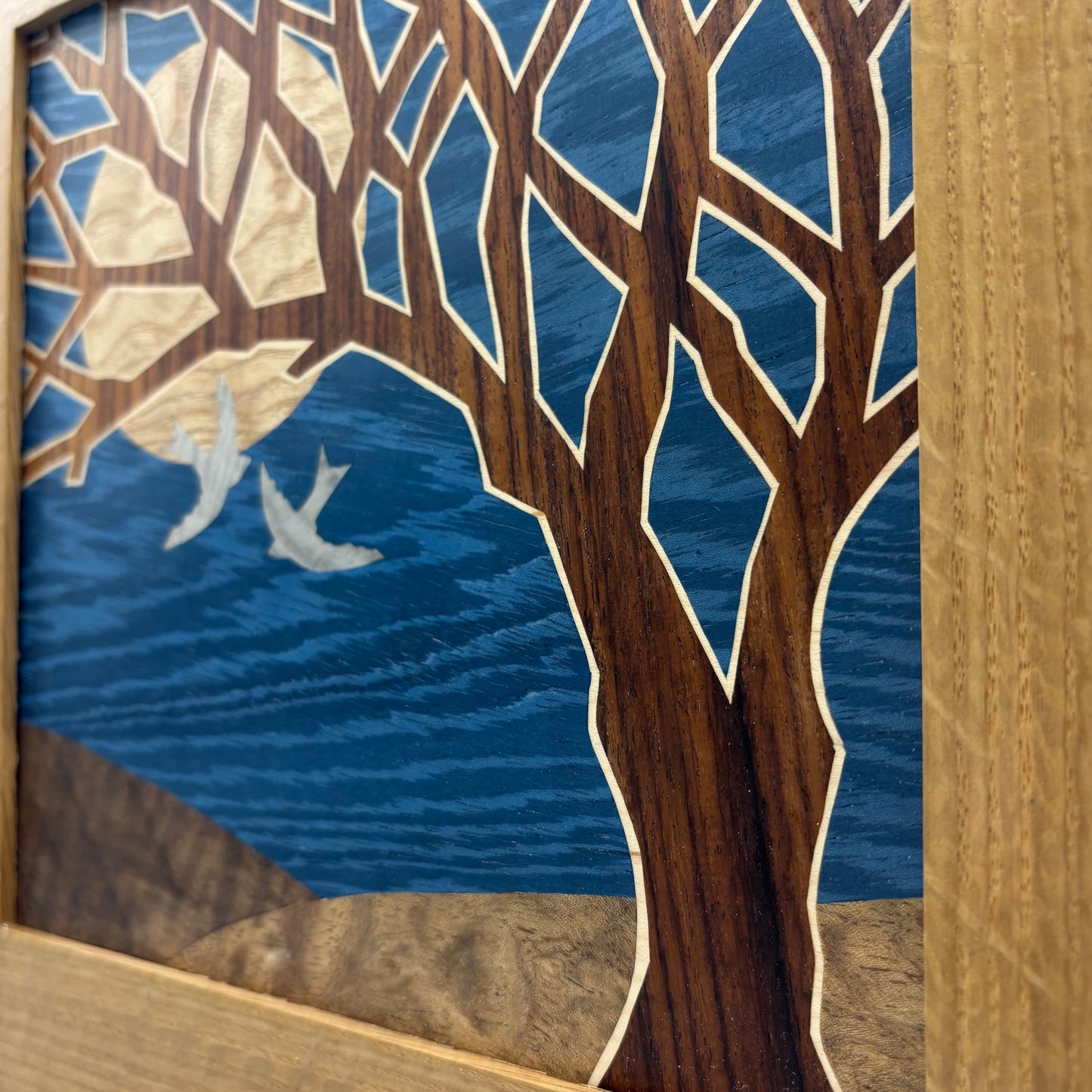 TT Designs – Silent Flight (Original Wooden Marquetry Wall Hanging)
