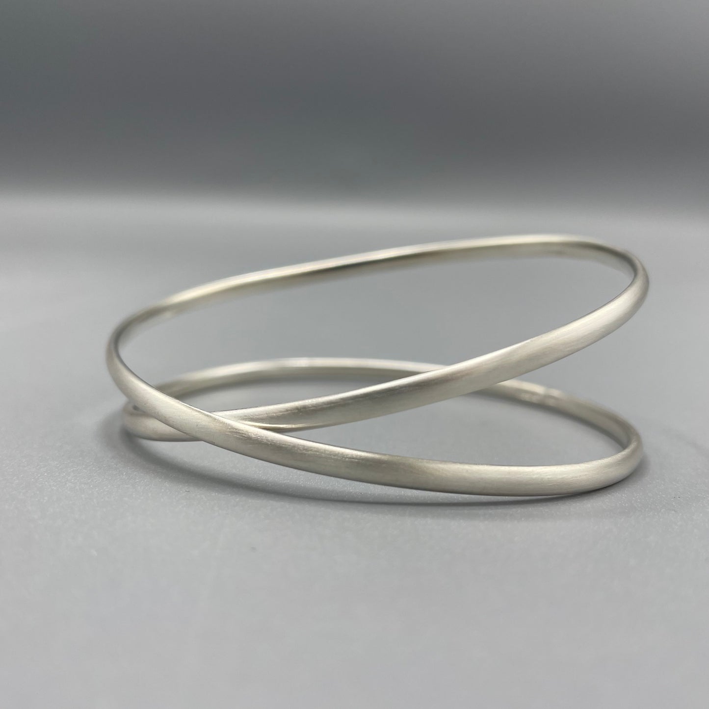 Silver 'Crossover' Bangle - Sarah McCallum