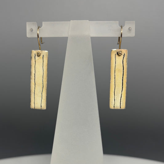 Anthony Feiler - Earrings: Silver and Enamel with 9ct Gold Hooks