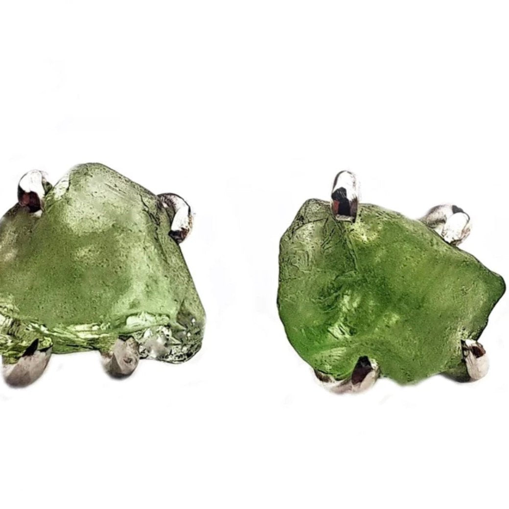 Caroline Stokesberry-Lee - Raw Peridot Earrings