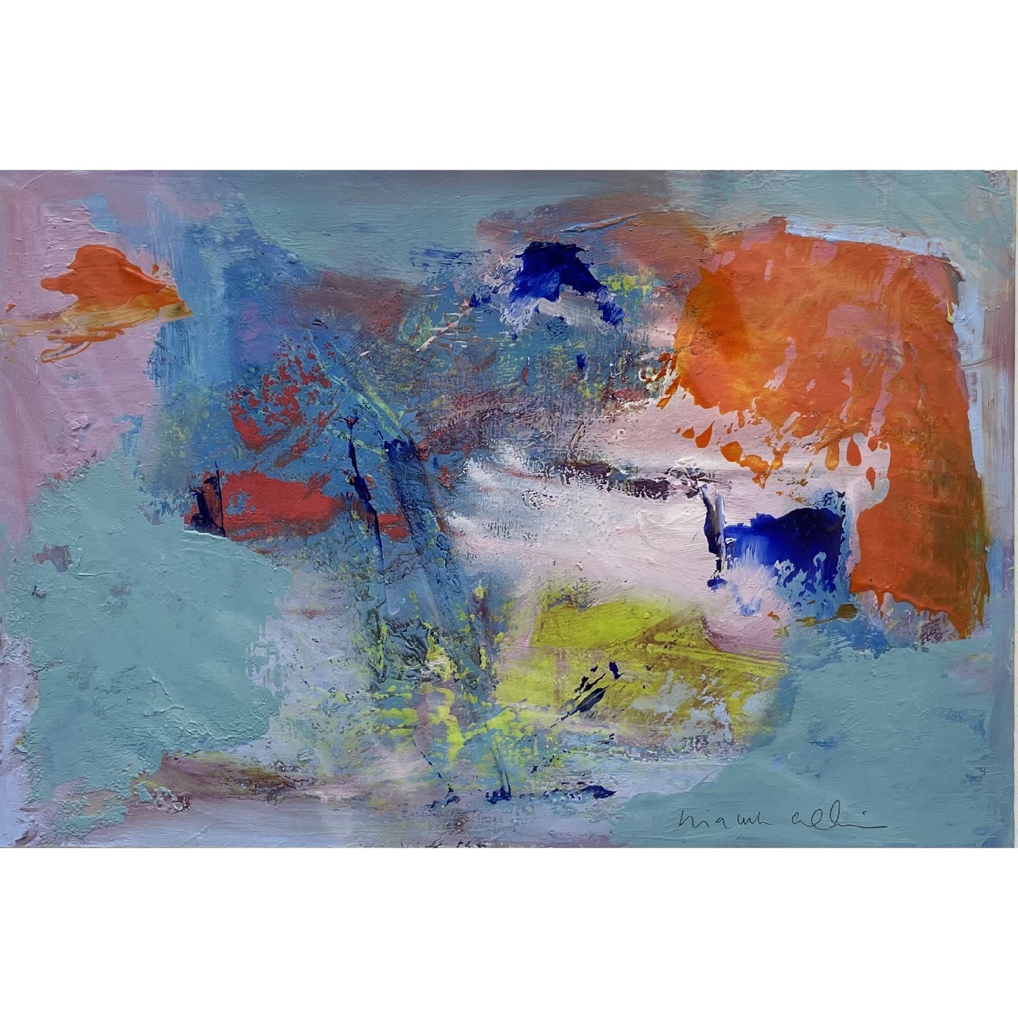 Niamh Collins - Small Abstract Painting on Paper: 8