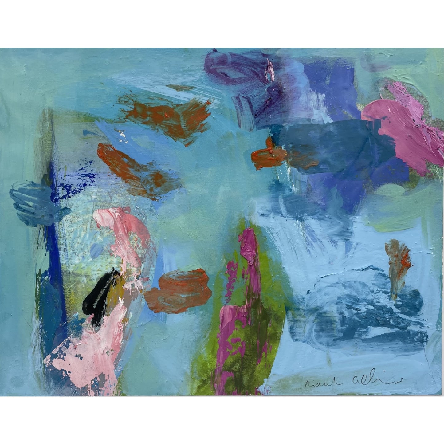 Niamh Collins - Small Abstract Painting on Paper: 11