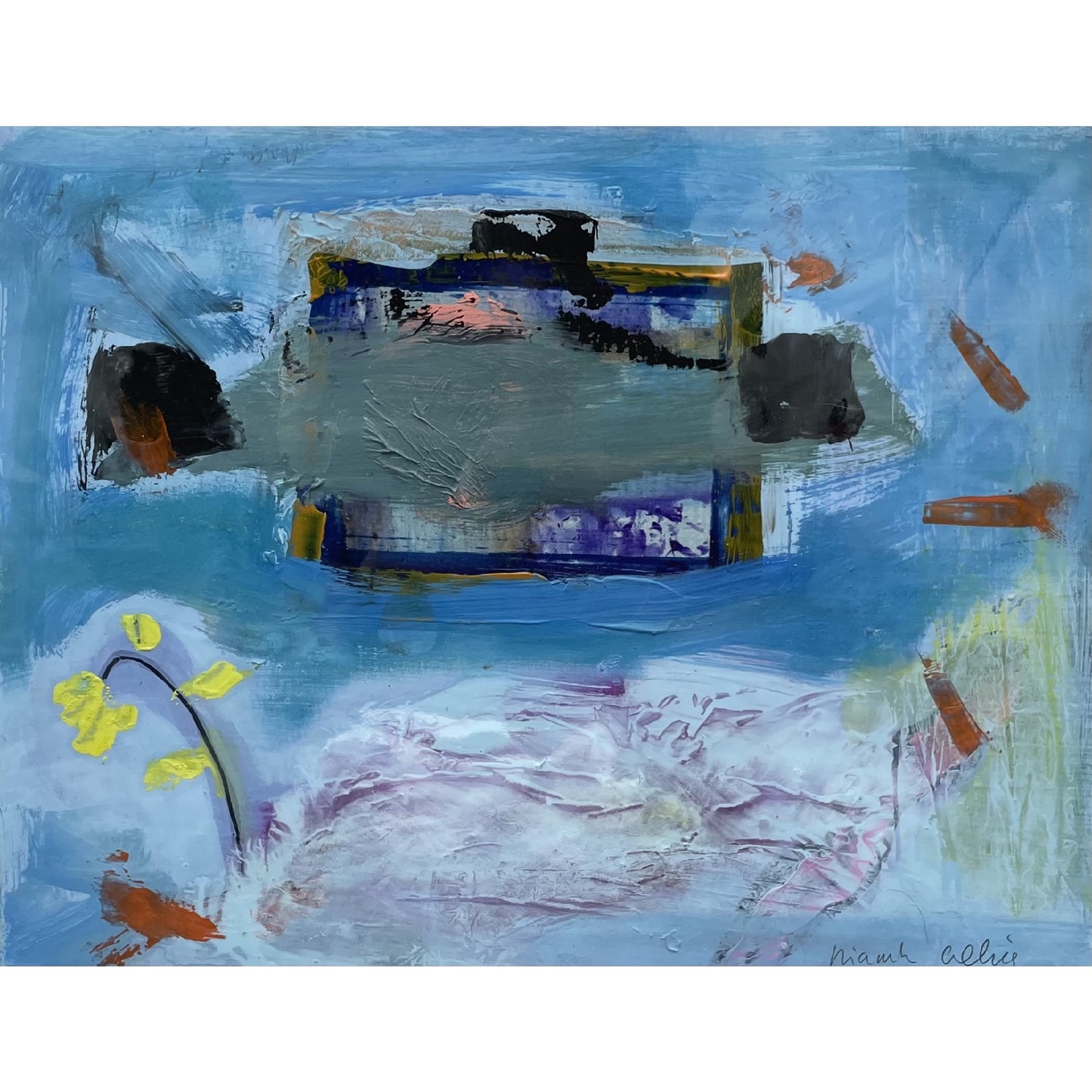 Niamh Collins - Small Abstract Painting on Paper: 12