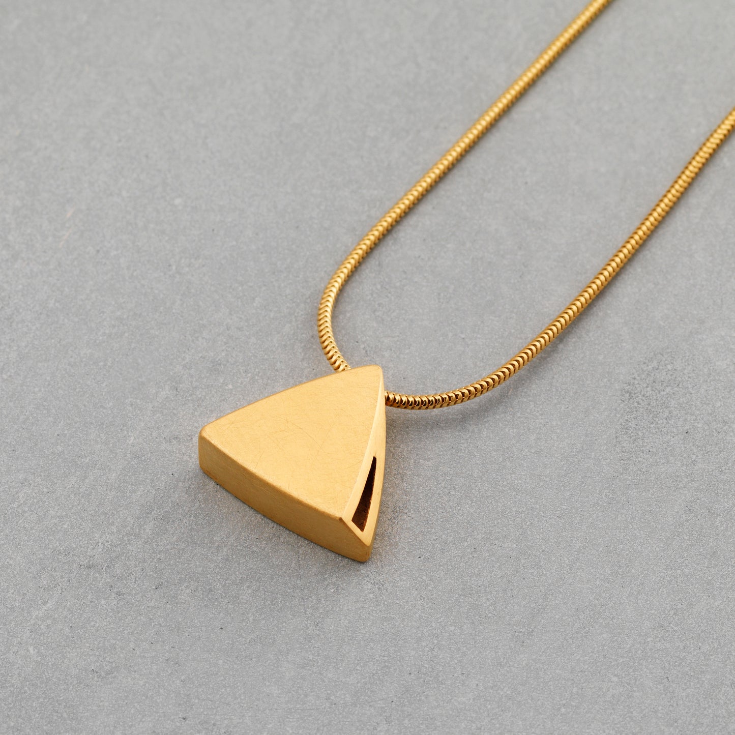 Sheng Zhang - Curved Curves Triangle Pendant Necklace